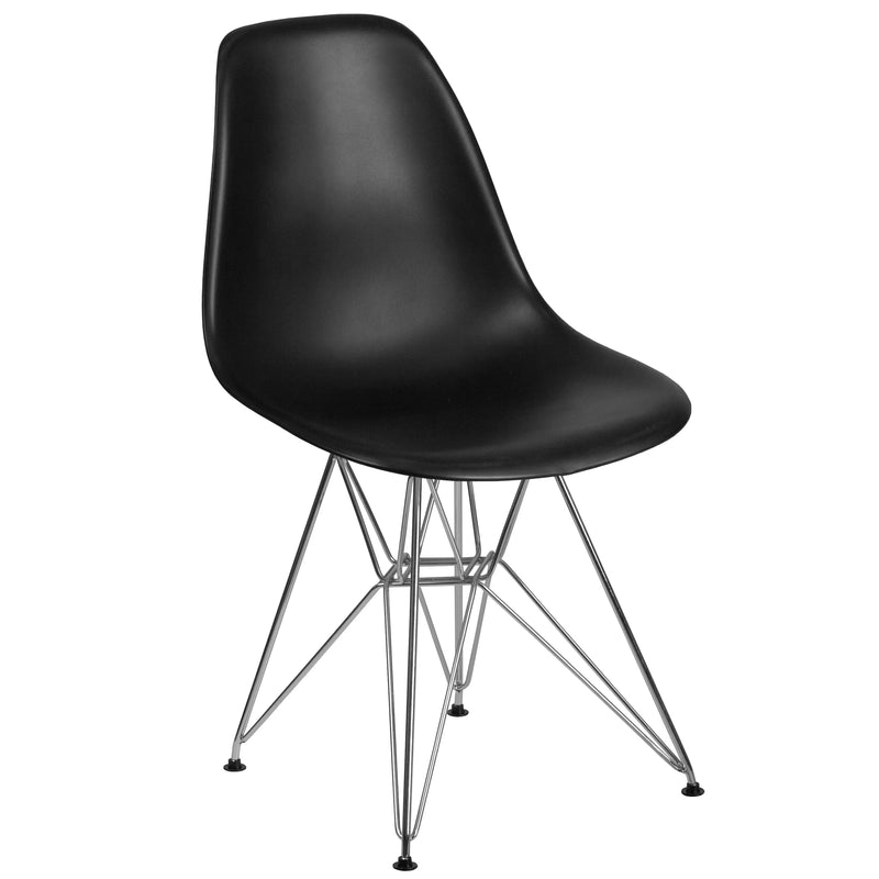 Jackson Black Plastic Chair with Chrome Base iHome Studio