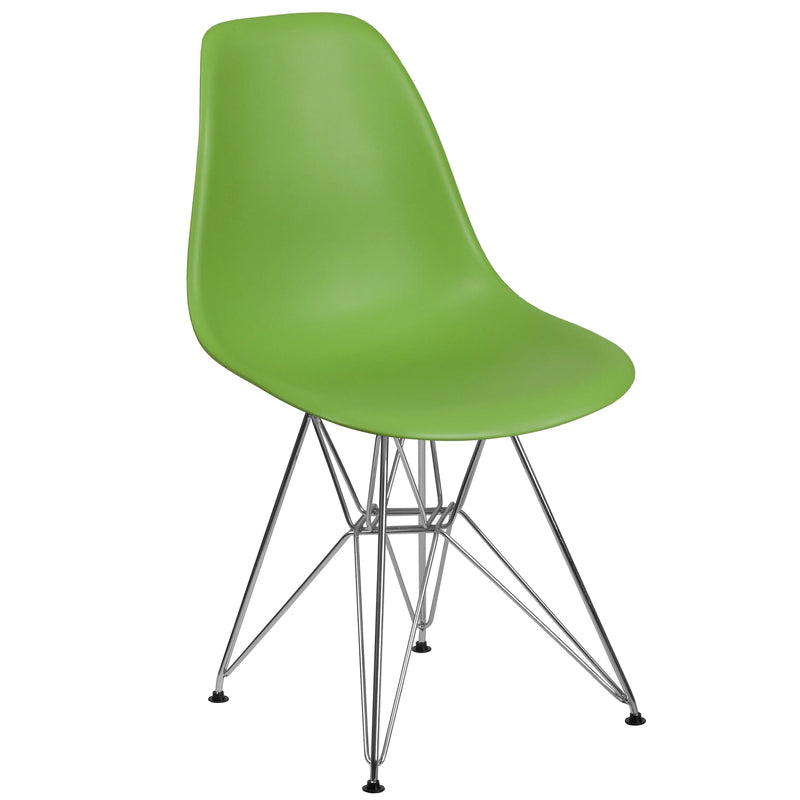 Jackson Green Plastic Chair with Chrome Base iHome Studio