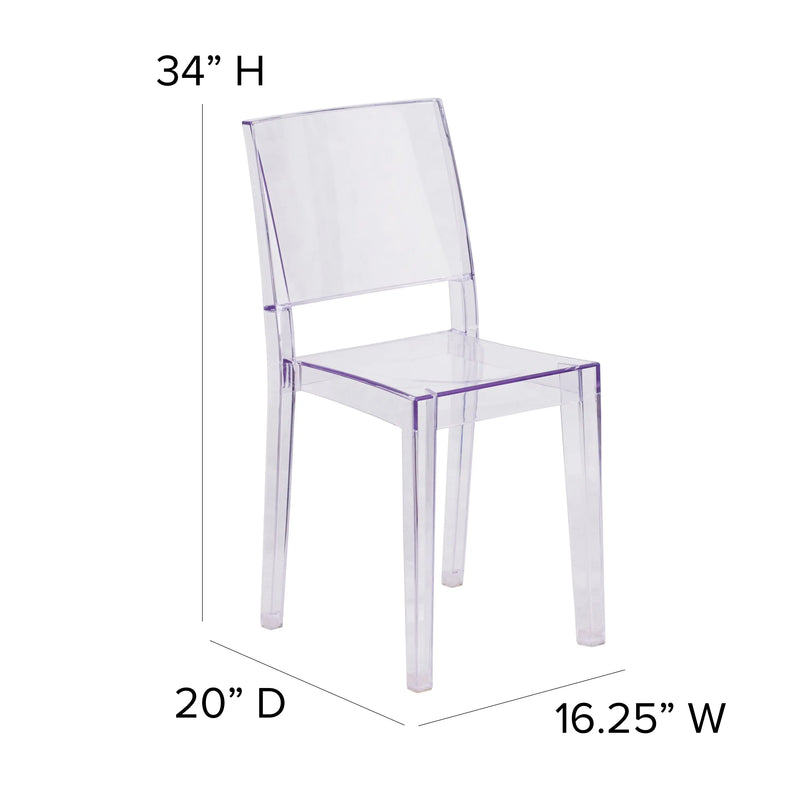 Jackson Transparent Stacking Side Chair iHome Studio