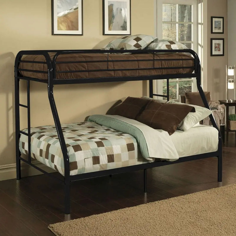 Jalen Metal Twin XL/Queen Bunk Bed, Black iHome Studio