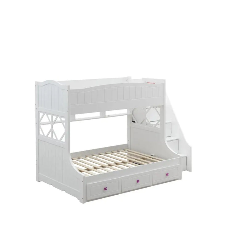 Julian Twin/Full Bunk Bed w/Storage, White iHome Studio