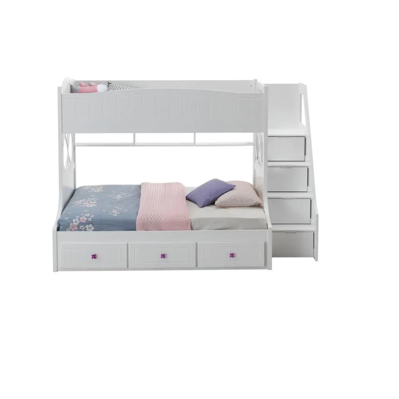 Julian Twin/Full Bunk Bed w/Storage, White iHome Studio