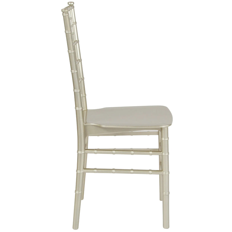 Katy Champagne Lightweight Resin Stacking Chiavari Chair iHome Studio