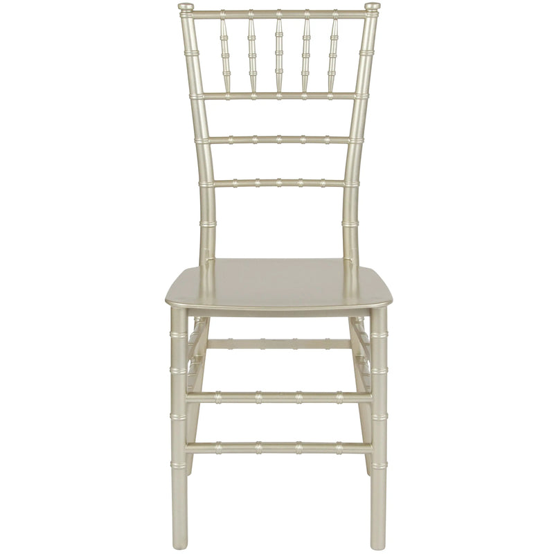 Katy Champagne Lightweight Resin Stacking Chiavari Chair iHome Studio