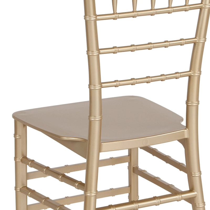 Katy Gold Lightweight Resin Stacking Chiavari Chair iHome Studio