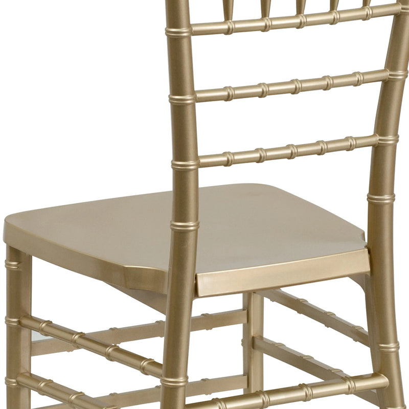 Katy Gold Resin Stacking Chiavari Chair iHome Studio