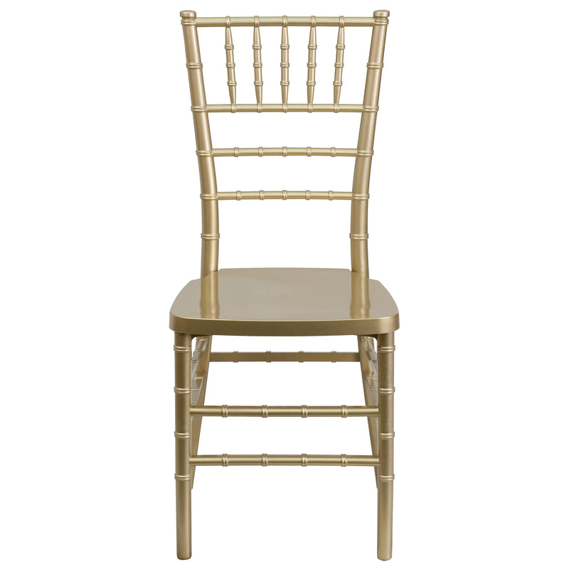 Katy Gold Resin Stacking Chiavari Chair iHome Studio