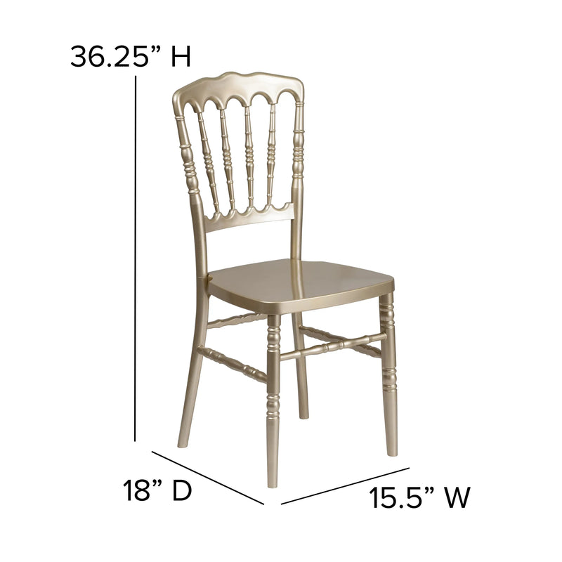 Katy Gold Resin Stacking Napoleon Chair iHome Studio