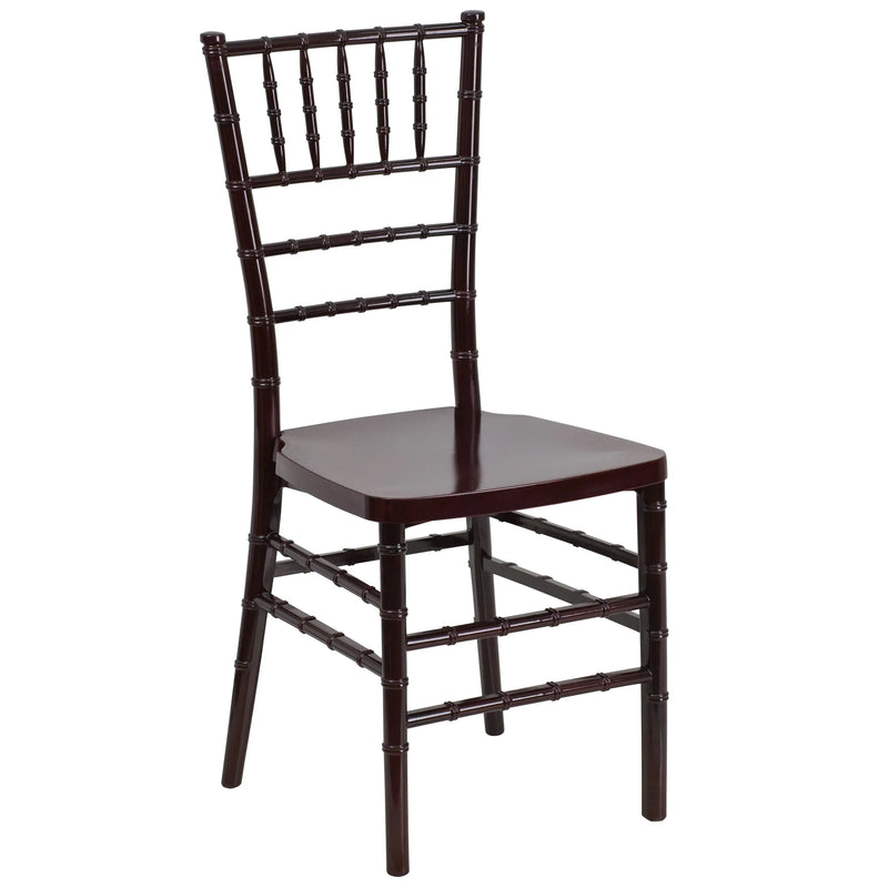 Katy Mahogany Resin Stacking Chiavari Chair iHome Studio