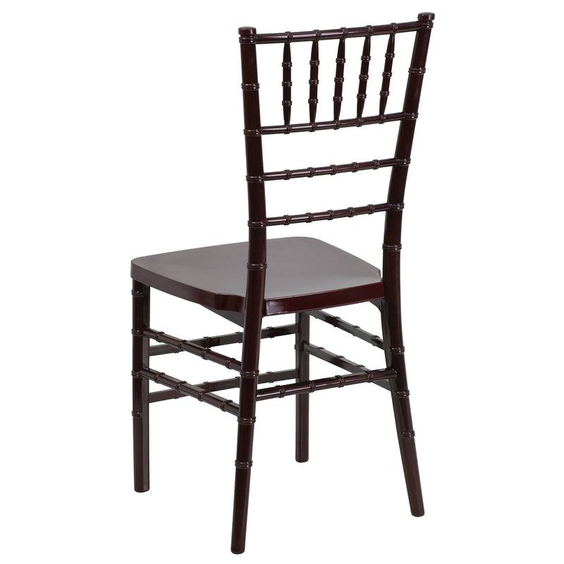 Katy Mahogany Resin Stacking Chiavari Chair iHome Studio