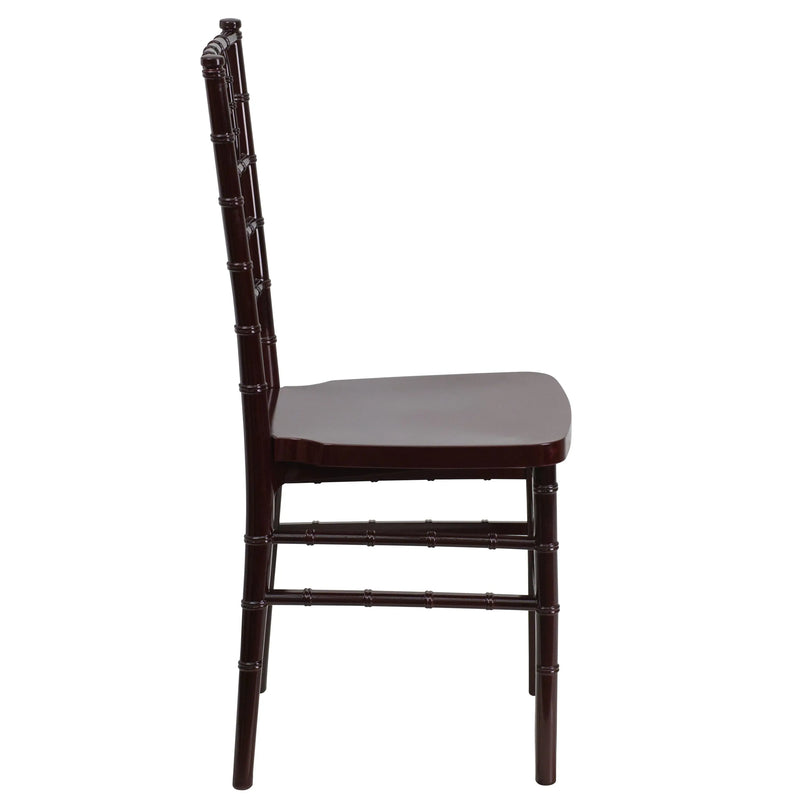 Katy Mahogany Resin Stacking Chiavari Chair iHome Studio