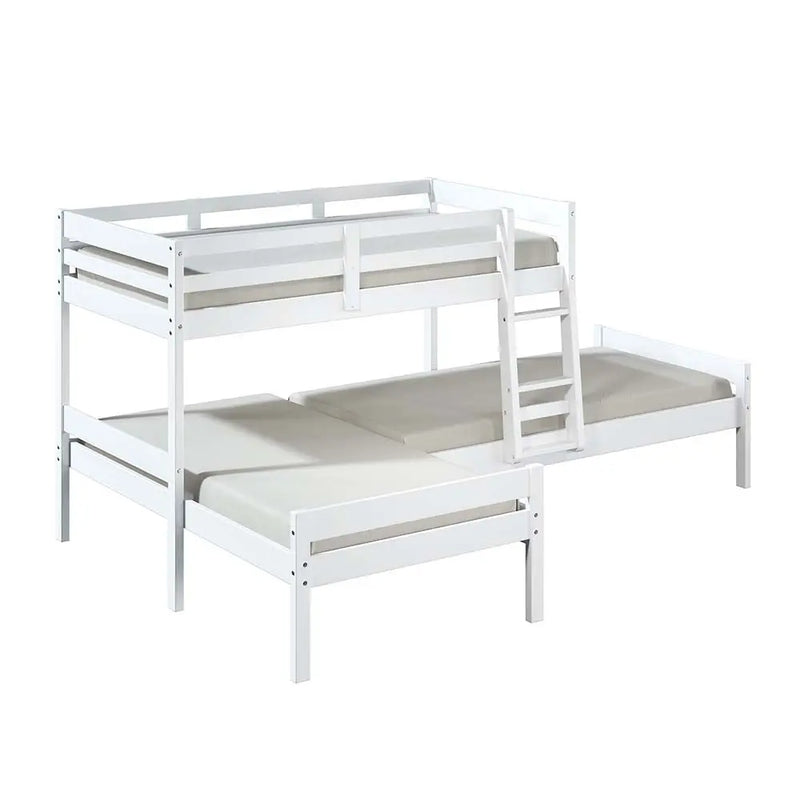 Keyla Triple Bunk Bed - Twin, White Finish iHome Studio