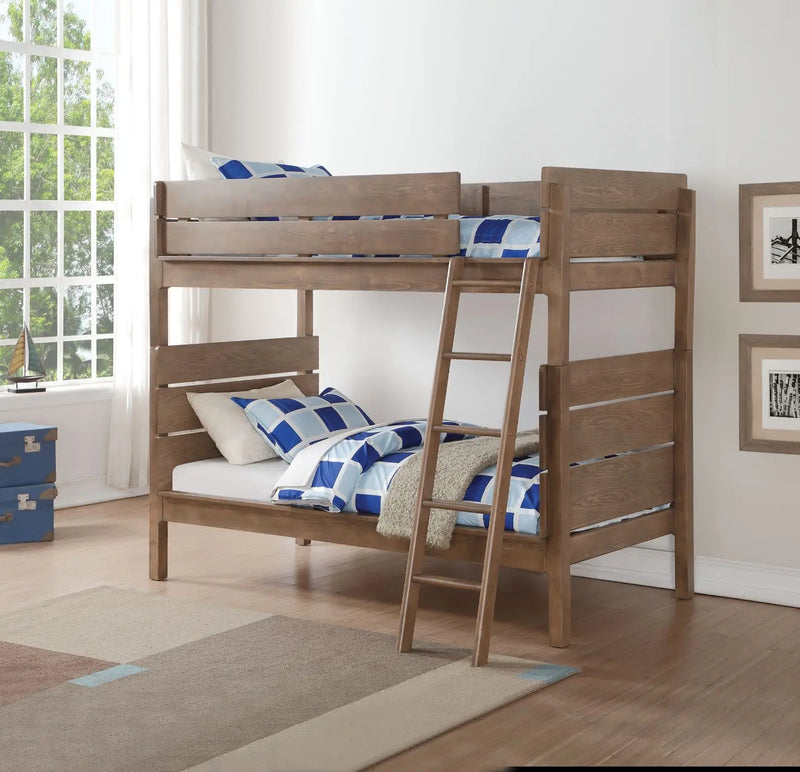 Lance Twin/Twin Bunk Bed, Antique Oak iHome Studio