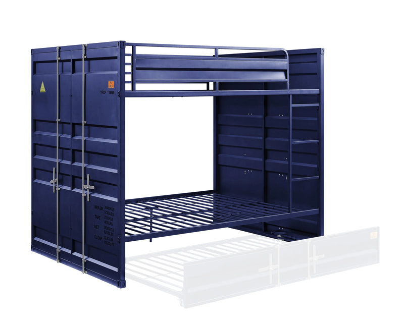 Lena Shipping Container Style Full Bunk Bed, Blue iHome Studio