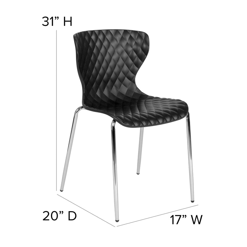 Lexington Black Plastic Stack Chair iHome Studio