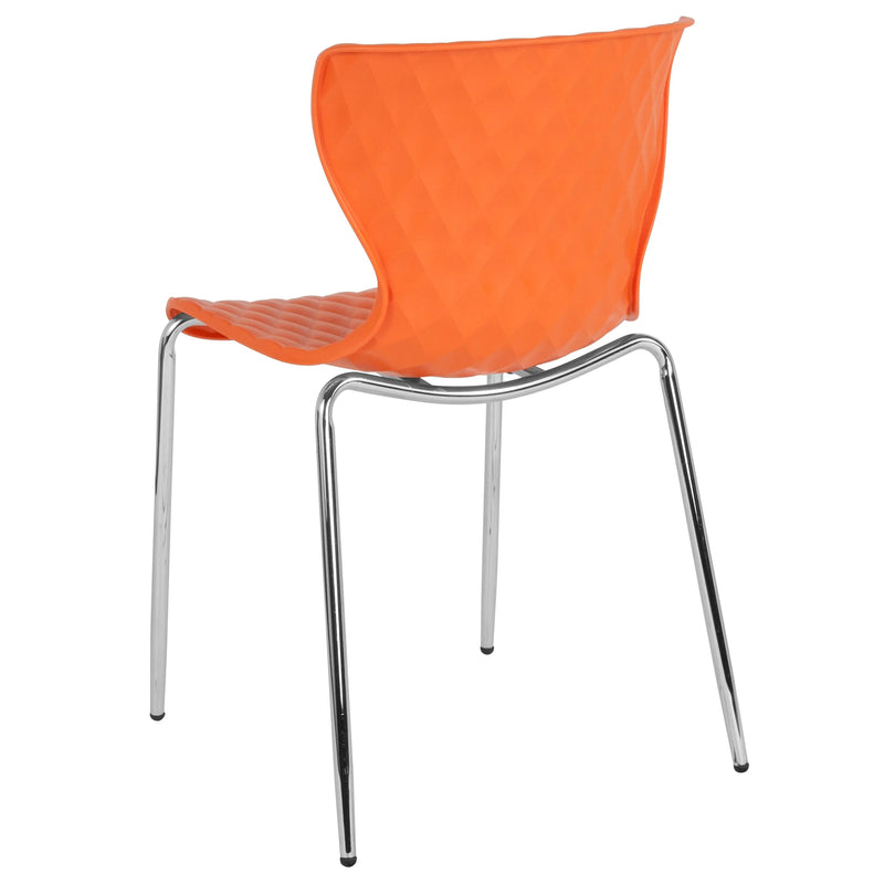 Lexington Orange Plastic Stack Chair iHome Studio