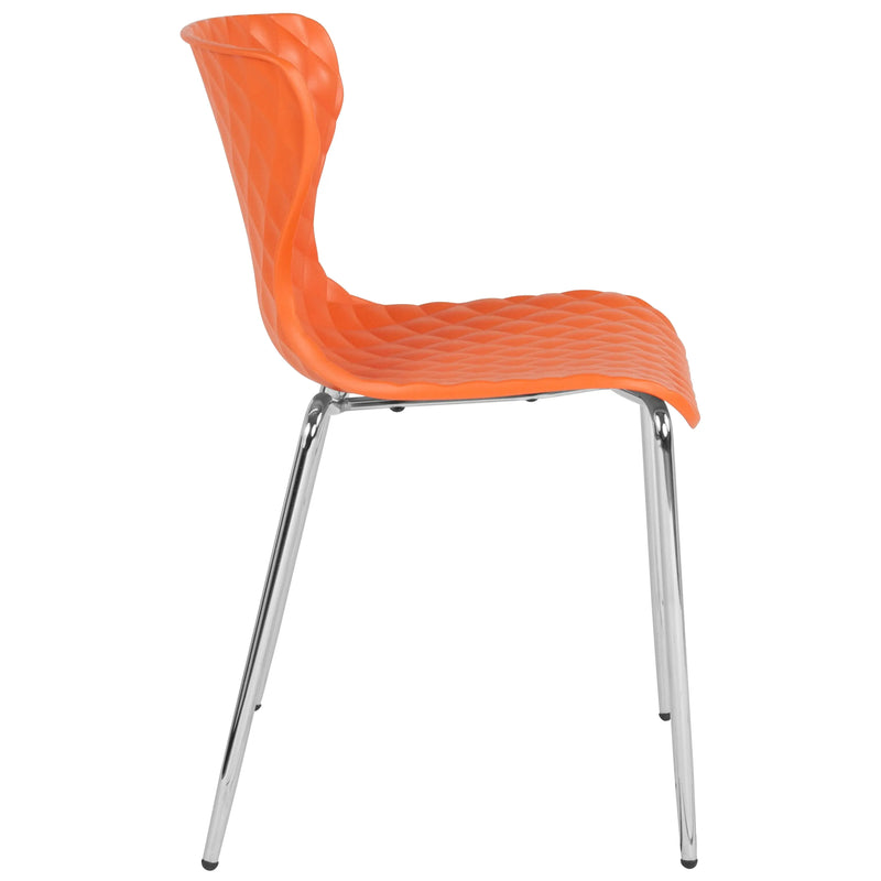 Lexington Orange Plastic Stack Chair iHome Studio