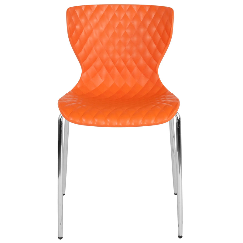 Lexington Orange Plastic Stack Chair iHome Studio