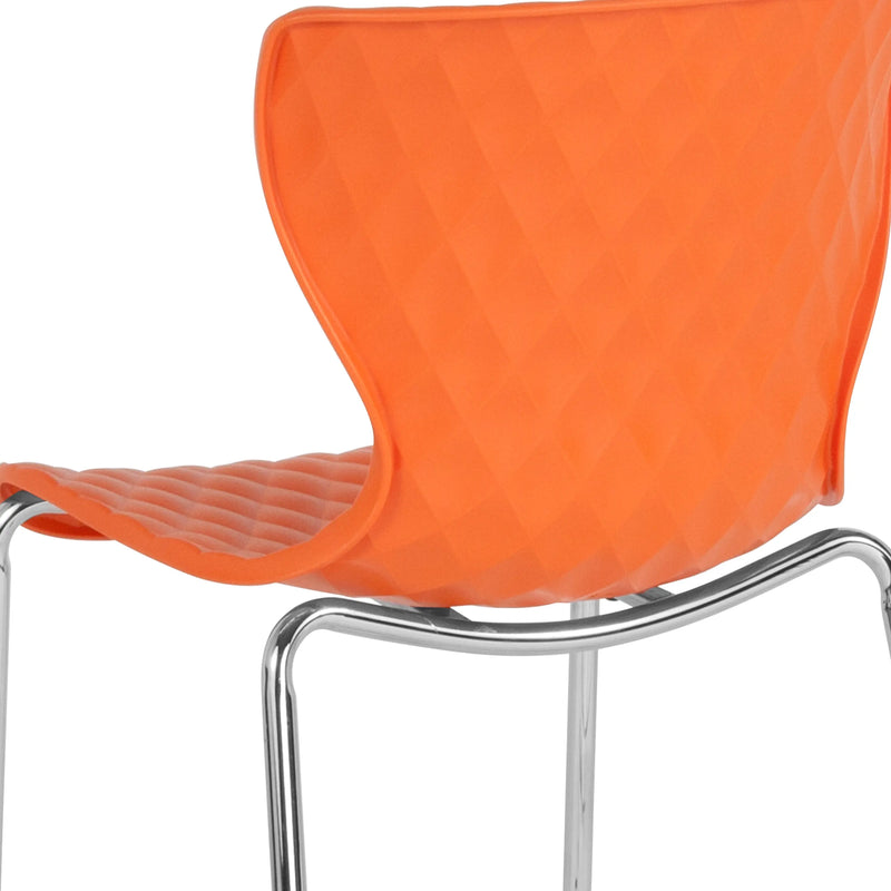 Lexington Orange Plastic Stack Chair iHome Studio