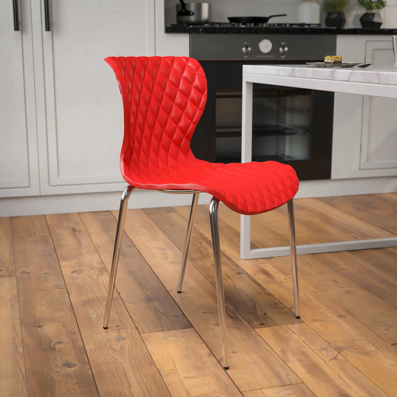 Lexington Red Plastic Stack Chair iHome Studio