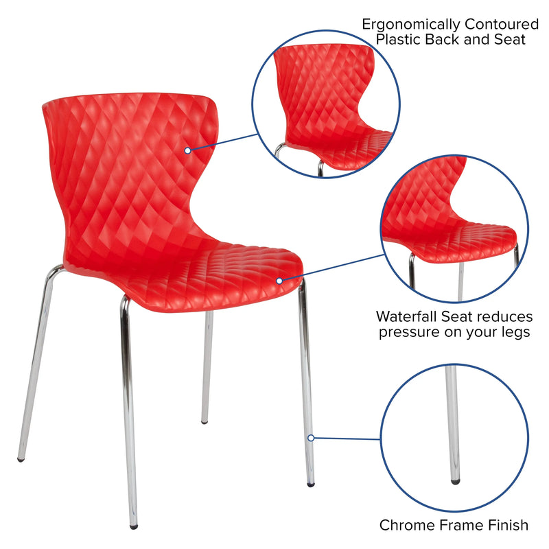 Lexington Red Plastic Stack Chair iHome Studio