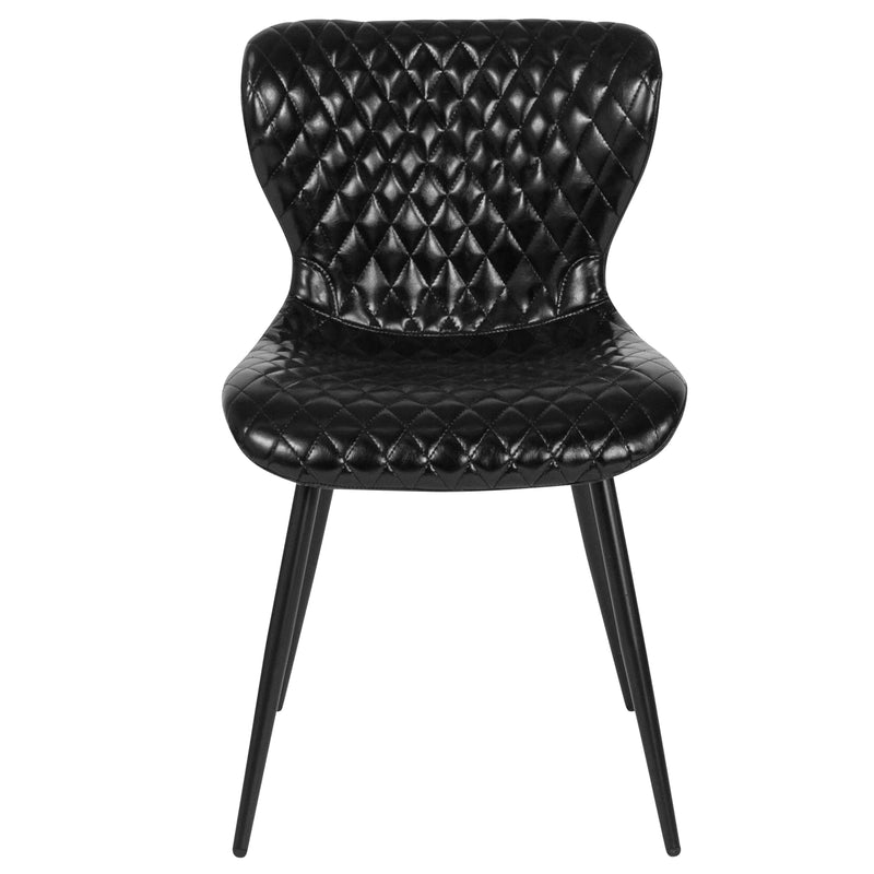 Lexington Upholstered Chair, Black Vinyl iHome Studio