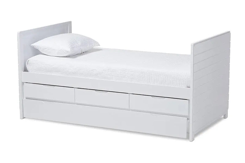 Linna White- Daybed w/Trundle (Twin) iHome Studio