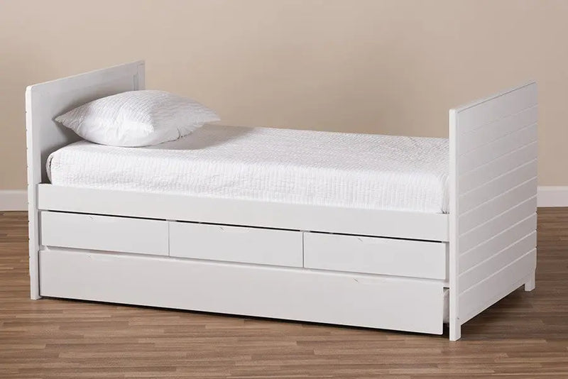 Linna White- Daybed w/Trundle (Twin) iHome Studio