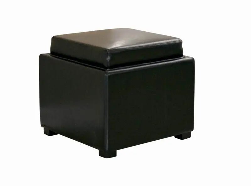 Logan Black Tate Storage Ottoman iHome Studio