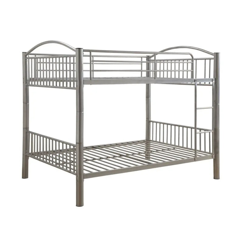 Logan Full/Full Metal Bunk Bed, Silver iHome Studio