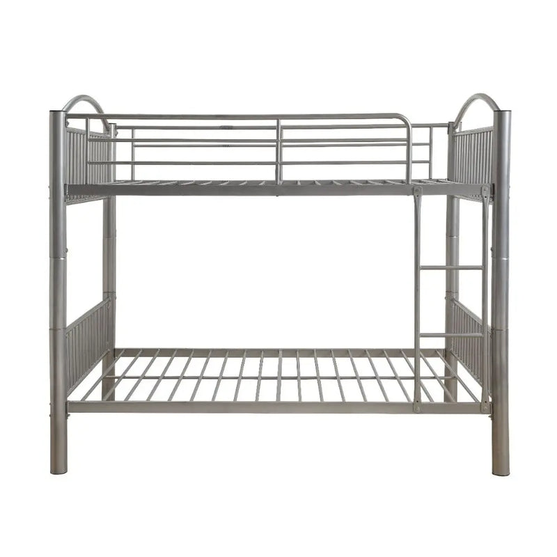 Logan Full/Full Metal Bunk Bed, Silver iHome Studio