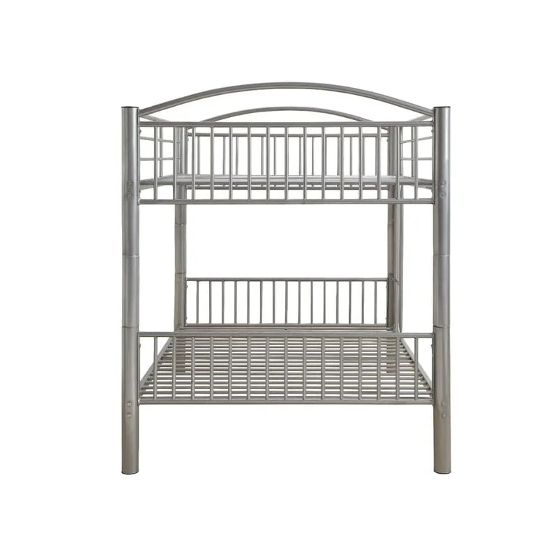 Logan Full/Full Metal Bunk Bed, Silver iHome Studio