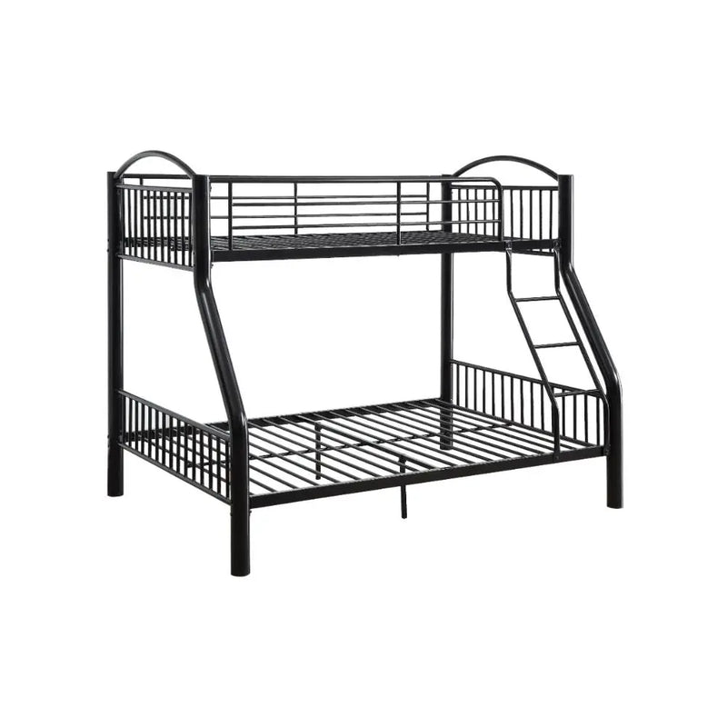 Logan Twin/Full Metal Bunk Bed, Black iHome Studio