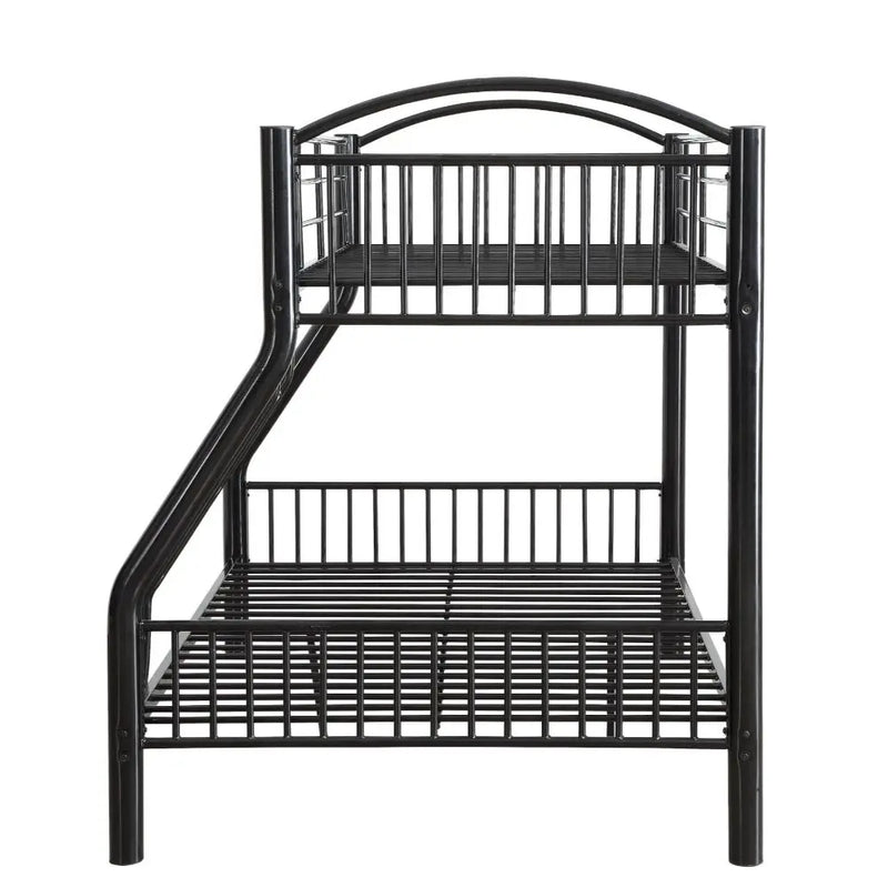 Logan Twin/Full Metal Bunk Bed, Black iHome Studio