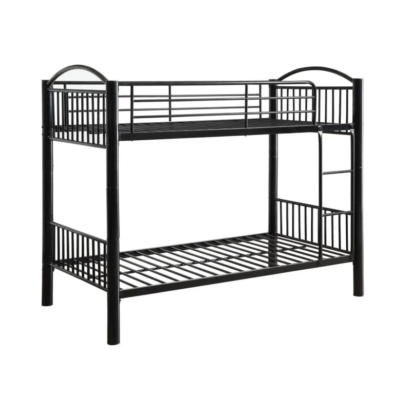 Logan Twin/Twin Metal Bunk Bed, Black iHome Studio