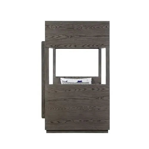 Macie Twin Bunk Bed w/Drawers, Gray Oak Finish iHome Studio