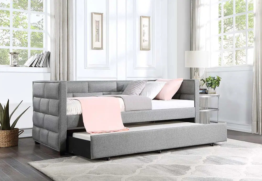 Matilda Twin Daybed W Trundle Gray