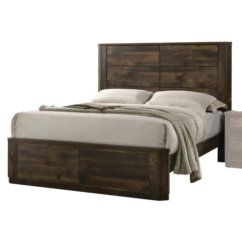 Mira King Bed, Rustic Walnut iHome Studio