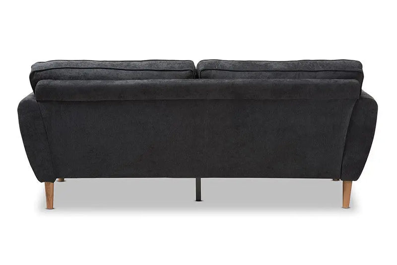 Miranda Dark Grey Fabric Upholstered Sofa iHome Studio