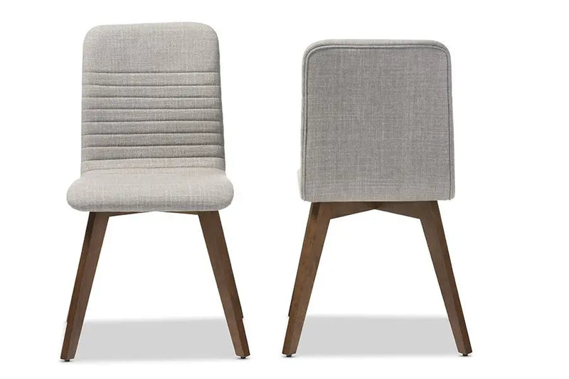 Modern Scandinavian Style Light Grey Dining Chair - 2pcs iHome Studio