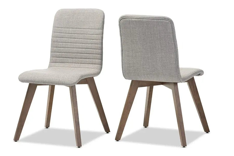 Modern Scandinavian Style Light Grey Dining Chair - 2pcs iHome Studio