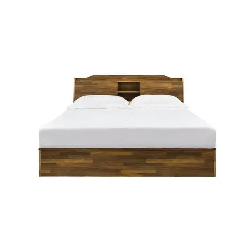 Monica Queen Bed, Walnut Finish iHome Studio