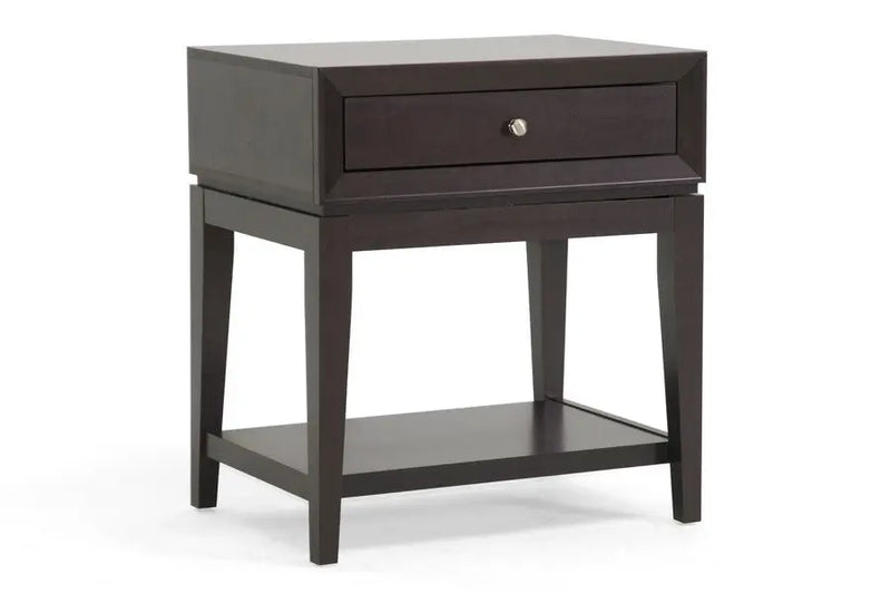 Morgan Brown Modern Accent Table and Nightstand iHome Studio