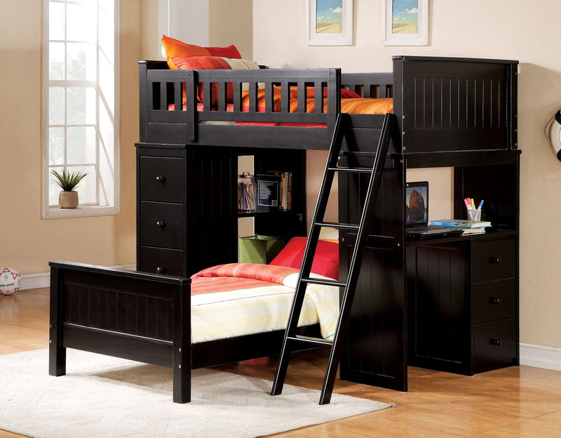 Morgan Twin Bed, Black iHome Studio