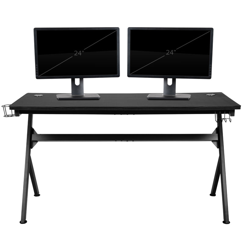 Hamlet Extra Large Gaming Desk w/Headphone Hook and Cup Holder iHome Studio