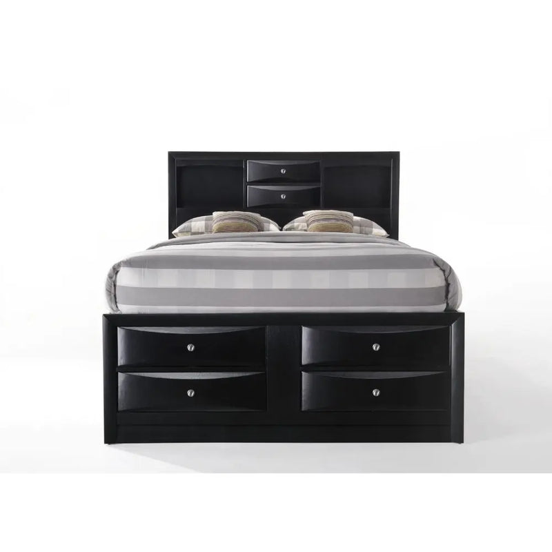 Nala 8-Multidrawer Full Bed, Black iHome Studio