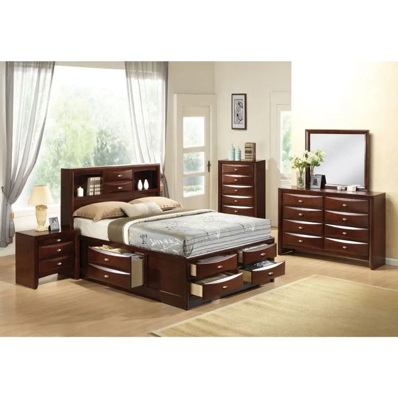 Nala 8-Multidrawer Full Bed, Espresso iHome Studio