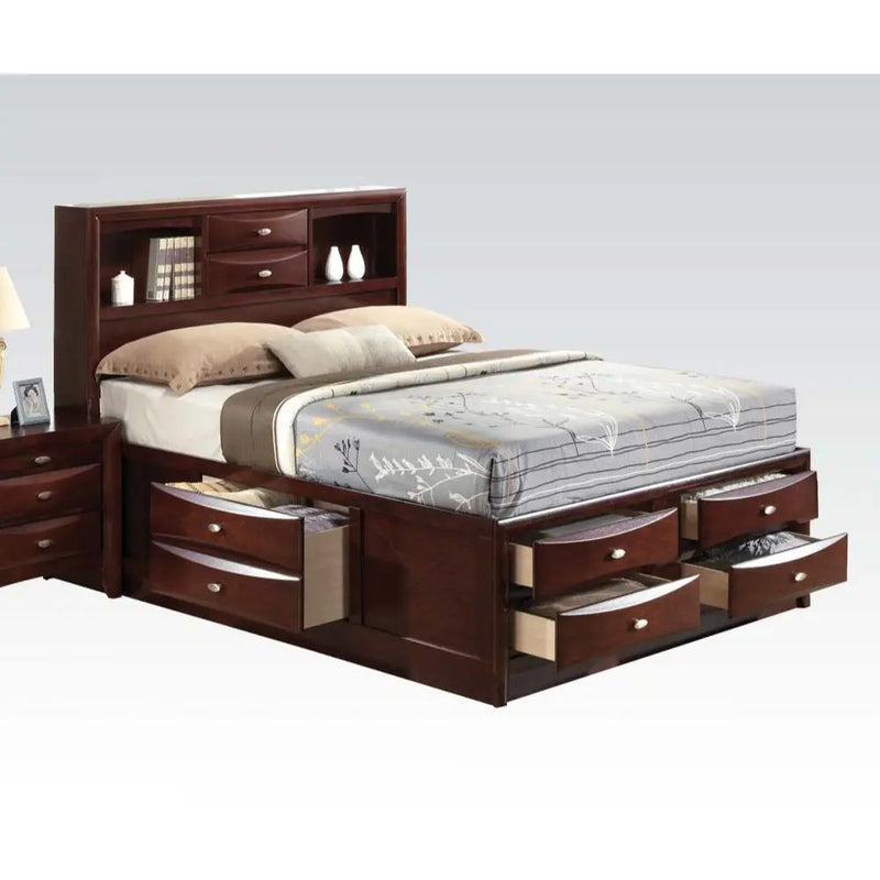 Nala 8-Multidrawer King Bed, Espresso iHome Studio
