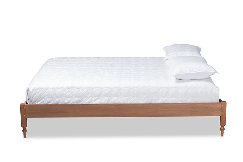 Naomi Ash Walnut Wood Platform Bed (Queen) iHome Studio