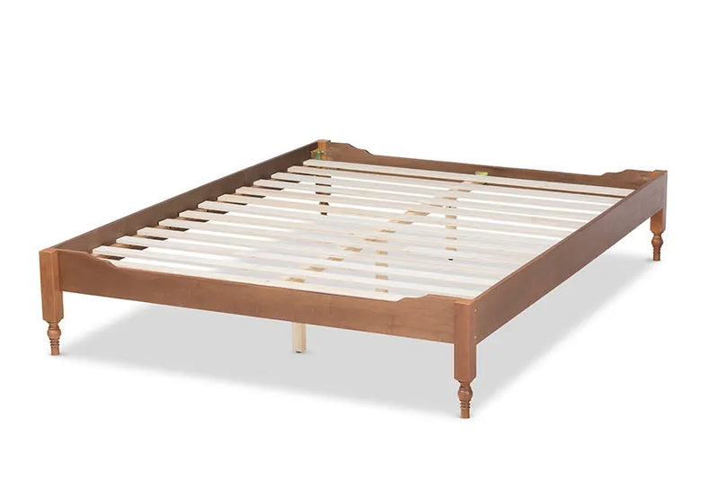 Naomi Ash Walnut Wood Platform Bed (Queen) iHome Studio